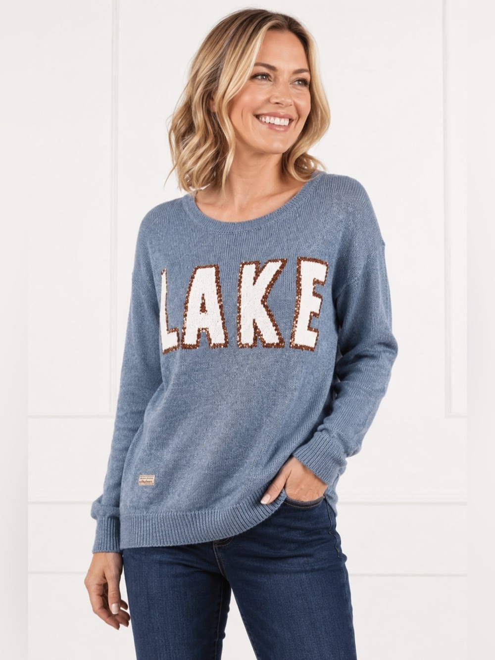 NWOT Simply Southern Blue LAKE Sweater Size XXL